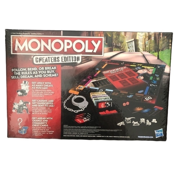 MONOPOLY Family Board Game Cheaters Edition O/S Multicolor NWT HASBRO - Picture 2 of 4